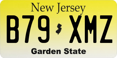 NJ license plate B79XMZ
