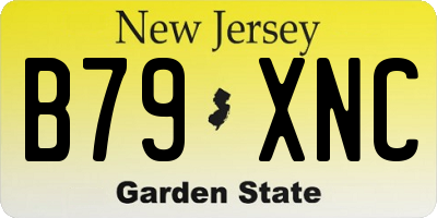 NJ license plate B79XNC