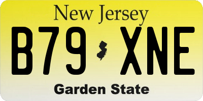 NJ license plate B79XNE