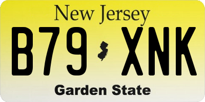 NJ license plate B79XNK