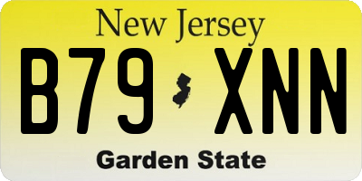 NJ license plate B79XNN