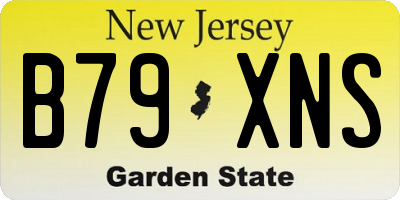 NJ license plate B79XNS