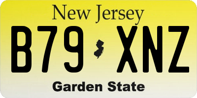 NJ license plate B79XNZ
