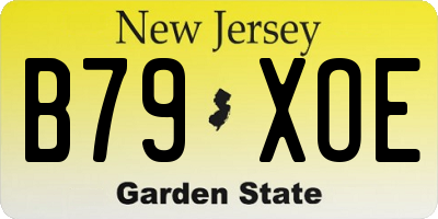 NJ license plate B79XOE
