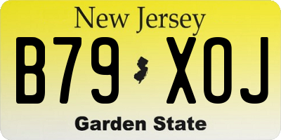 NJ license plate B79XOJ