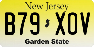 NJ license plate B79XOV