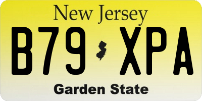 NJ license plate B79XPA
