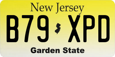 NJ license plate B79XPD