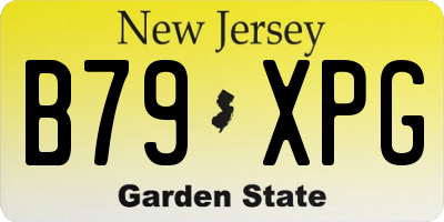 NJ license plate B79XPG