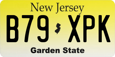 NJ license plate B79XPK