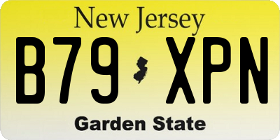 NJ license plate B79XPN