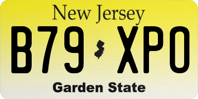 NJ license plate B79XPO