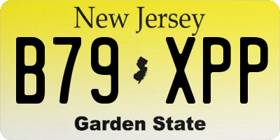 NJ license plate B79XPP