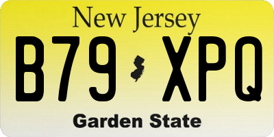 NJ license plate B79XPQ