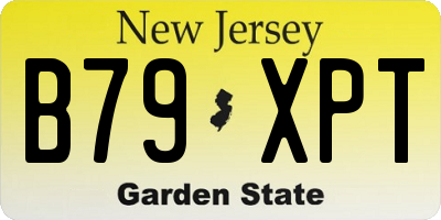 NJ license plate B79XPT