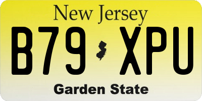 NJ license plate B79XPU