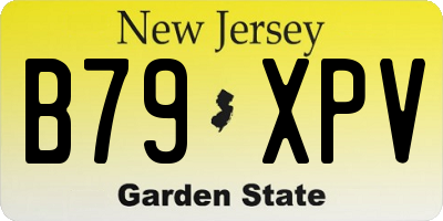 NJ license plate B79XPV