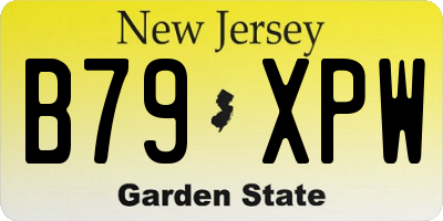 NJ license plate B79XPW