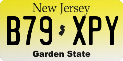 NJ license plate B79XPY