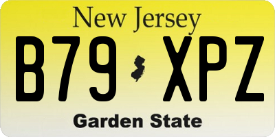 NJ license plate B79XPZ