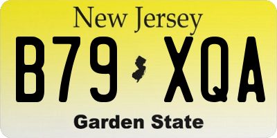 NJ license plate B79XQA