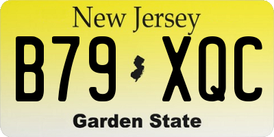 NJ license plate B79XQC