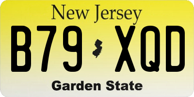 NJ license plate B79XQD