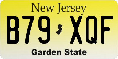 NJ license plate B79XQF