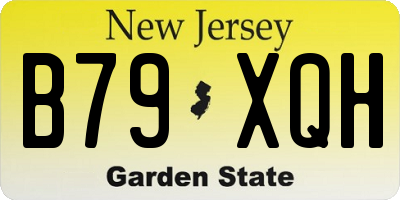 NJ license plate B79XQH