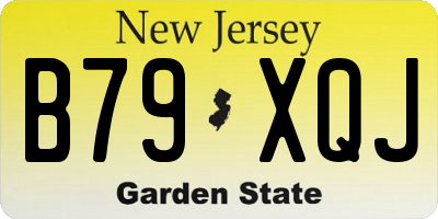 NJ license plate B79XQJ