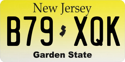 NJ license plate B79XQK