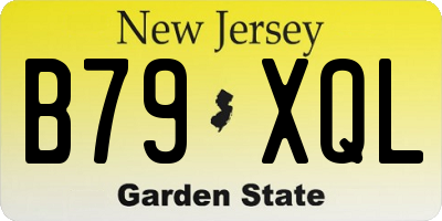 NJ license plate B79XQL