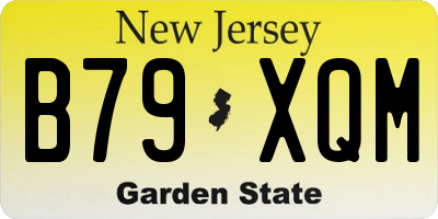 NJ license plate B79XQM