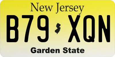 NJ license plate B79XQN