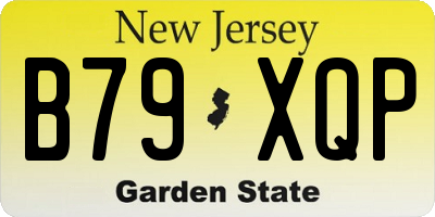 NJ license plate B79XQP