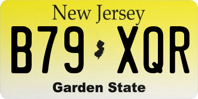 NJ license plate B79XQR