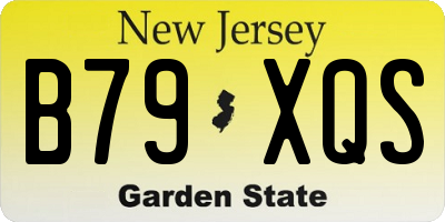 NJ license plate B79XQS