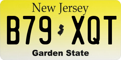 NJ license plate B79XQT