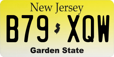 NJ license plate B79XQW