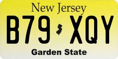 NJ license plate B79XQY