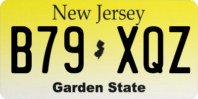 NJ license plate B79XQZ