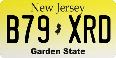 NJ license plate B79XRD