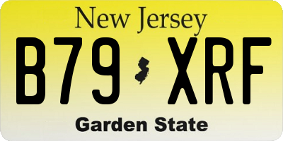 NJ license plate B79XRF