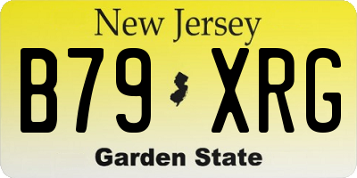 NJ license plate B79XRG