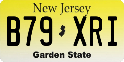 NJ license plate B79XRI