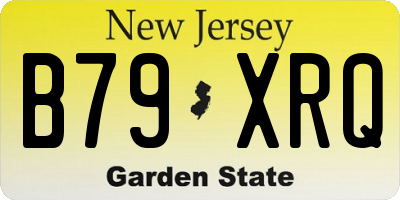 NJ license plate B79XRQ