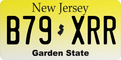NJ license plate B79XRR