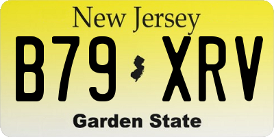 NJ license plate B79XRV