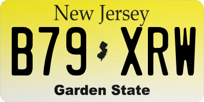 NJ license plate B79XRW