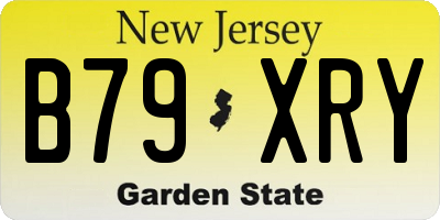 NJ license plate B79XRY